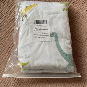Kids Twin Size Bedding: Dinosaur Duvet Cover and Pillowcase